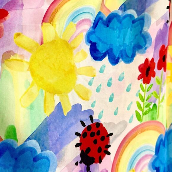 NWT Stella McCartney Kids dress featuring a vibrant, multicoloured print.  Size - Picture 3 of 11